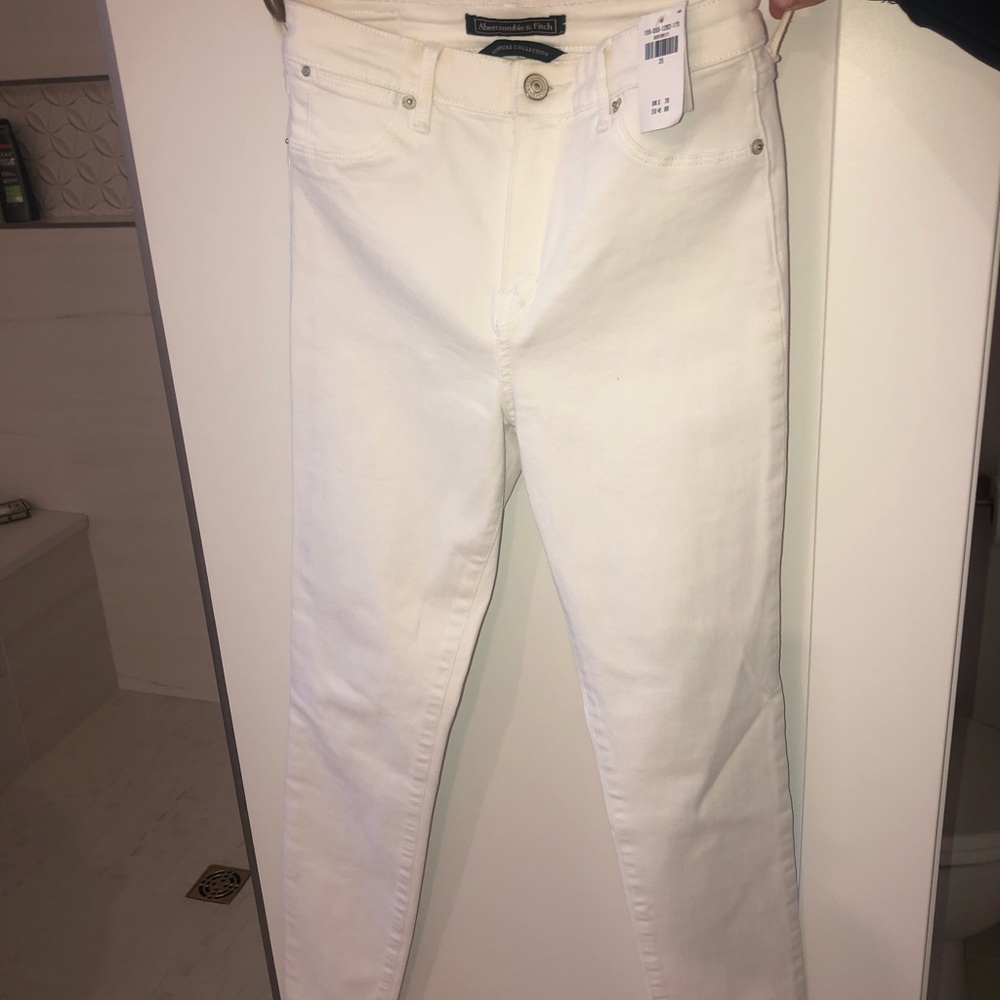 White High Rose Super Skinny Jeans